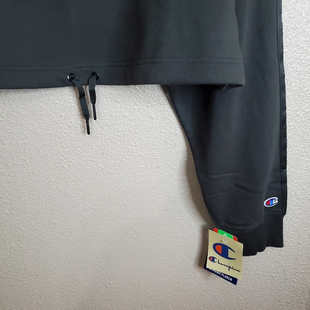 Champion Classic Fleece Cinched Bottom Crew Sweatshirt Women Size Large - Picture 5 of 9